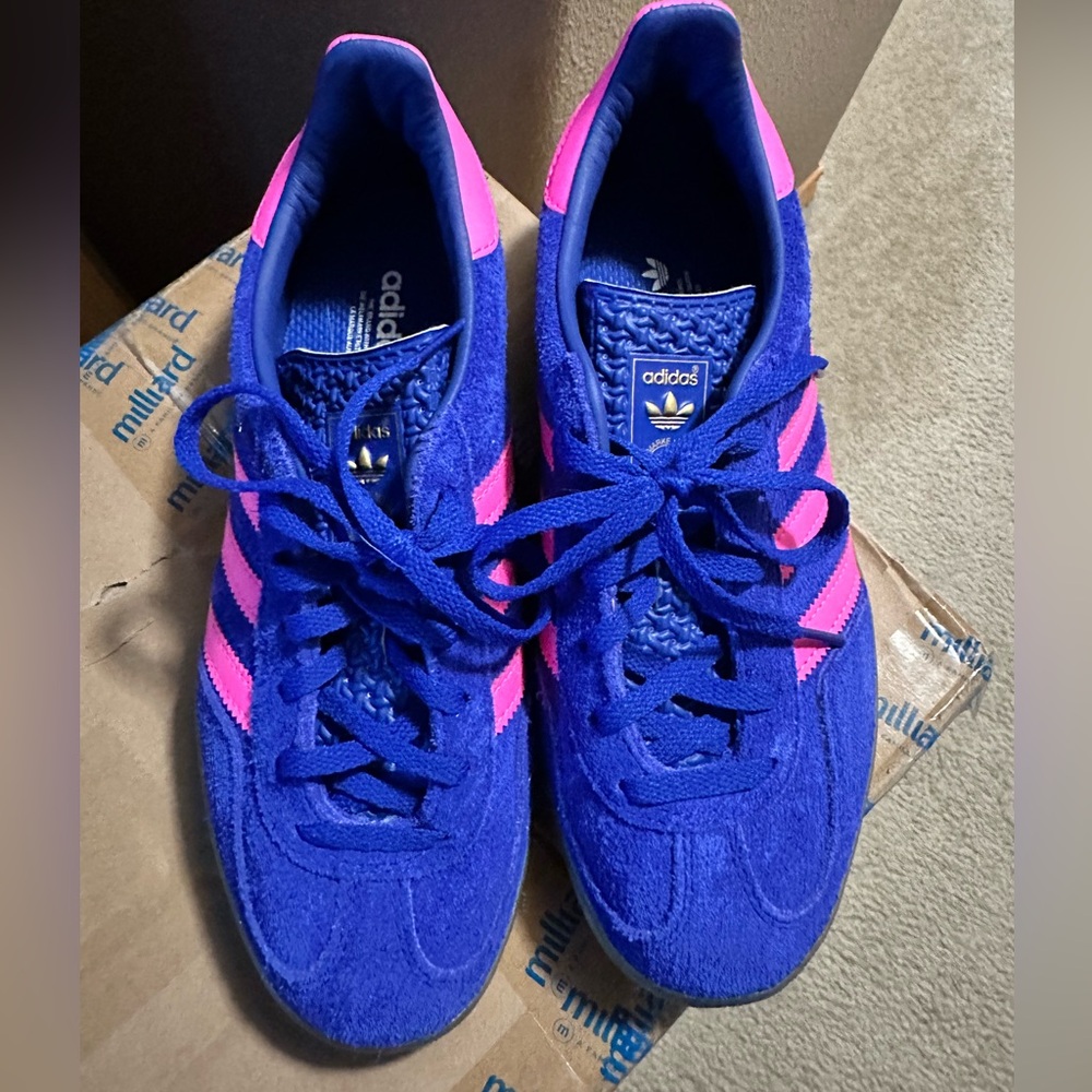 Adidas Originals Gazelle Indoor Lucid Blue Pink Women's